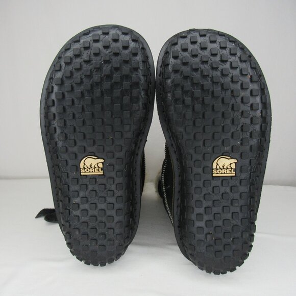 Sorel Black Leather Suede Fur Lined TOOTEGA Winter Boots Women's 8.5 - Picture 7 of 8